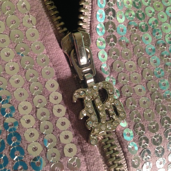 NWT BCBG SEQUINED HOODIE SM - Picture 6 of 8